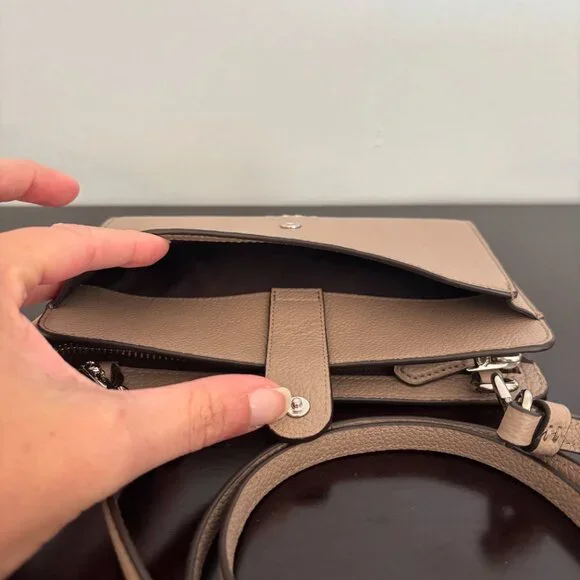 Coach Colorblock Taupe Grey (Stone) Melon Multi Pop Up Messenger Crossbody - Picture 9 of 16